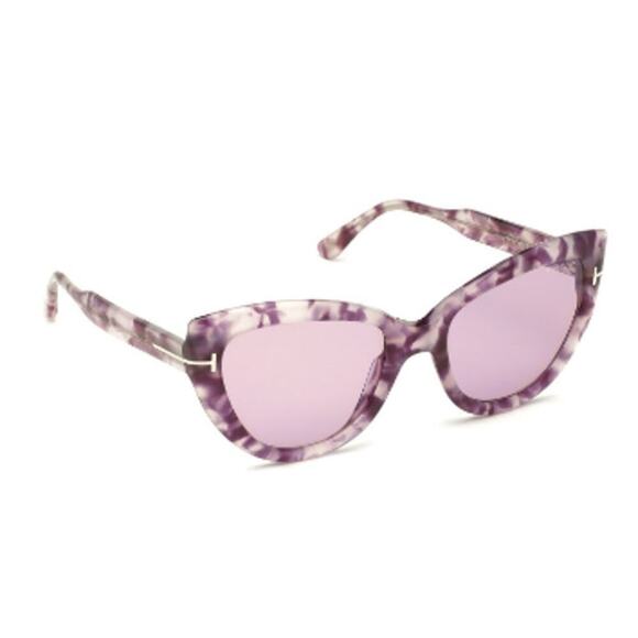 Tom Ford 55mm Cat Eye Sunglasses havana Violet main image 5